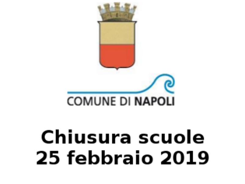 Chiusura scuole per il giorno 25 febbraio 2019 a seguito dei danni prodotti dalle avverse condizioni