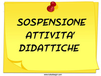 SOSPENSIONE ATTIVITA' DIDATTICHE DAL 5 AL 15 MARZO 2020